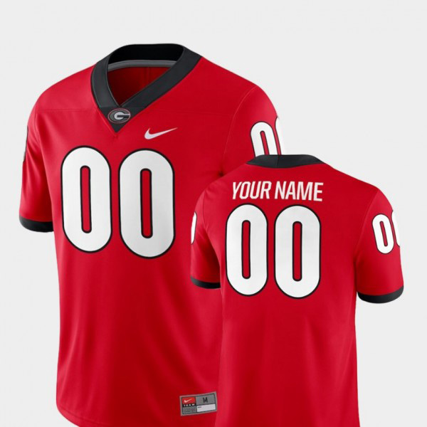 Men's #00 Georgia Bulldogs College Football 2018 Game For Customized Jersey - Red