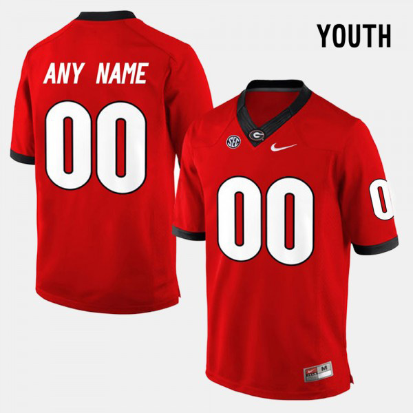 Youth #00 Georgia Bulldogs College Limited Football Custom Jerseys - Red