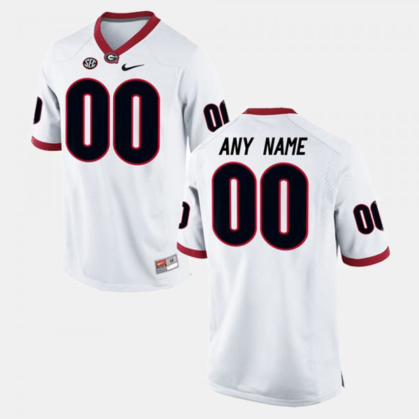 Men's #00 Georgia Bulldogs College Limited Football Customized Jerseys - White