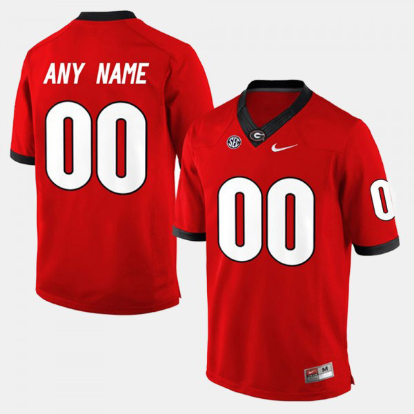 Men's #00 Georgia Bulldogs College Limited Football Customized Jerseys - Red