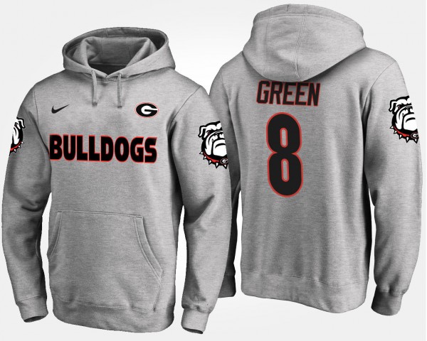 Men's #8 A.J. Green Georgia Bulldogs For Hoodie - Gray