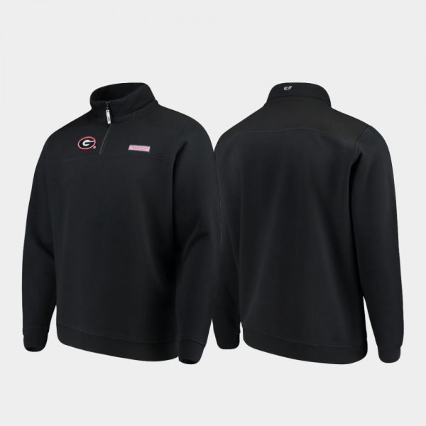Georgia Bulldogs Shep Shirt Quarter-Zip Mens Jacket - Black
