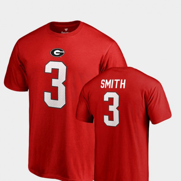 Men's #3 Roquan Smith Georgia Bulldogs College Legends For Name & Number T-Shirt - Red