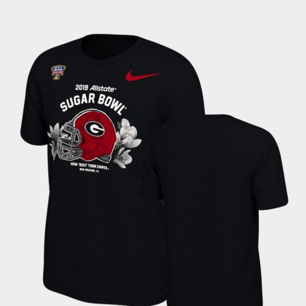 Georgia Bulldogs 2019 Sugar Bowl Bound For Men Helmet T-Shirt - Black