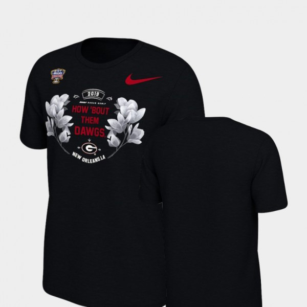 Georgia Bulldogs 2019 Sugar Bowl Bound Men's Verbiage T-Shirt - Black