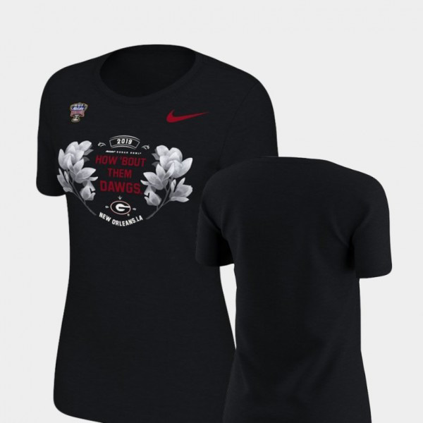 Women's Georgia Bulldogs 2019 Sugar Bowl Bound Verbiage T-Shirt - Black