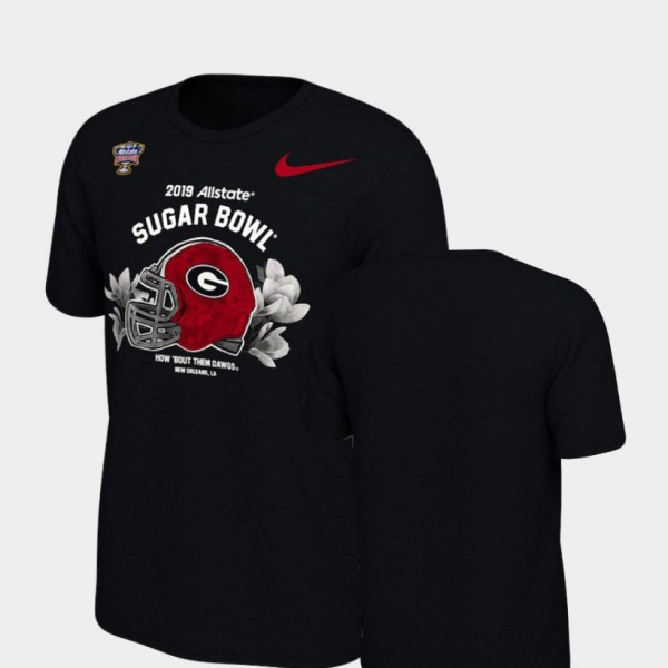 Youth Georgia Bulldogs 2019 Sugar Bowl Bound Illustrated Helmet T-Shirt - Black